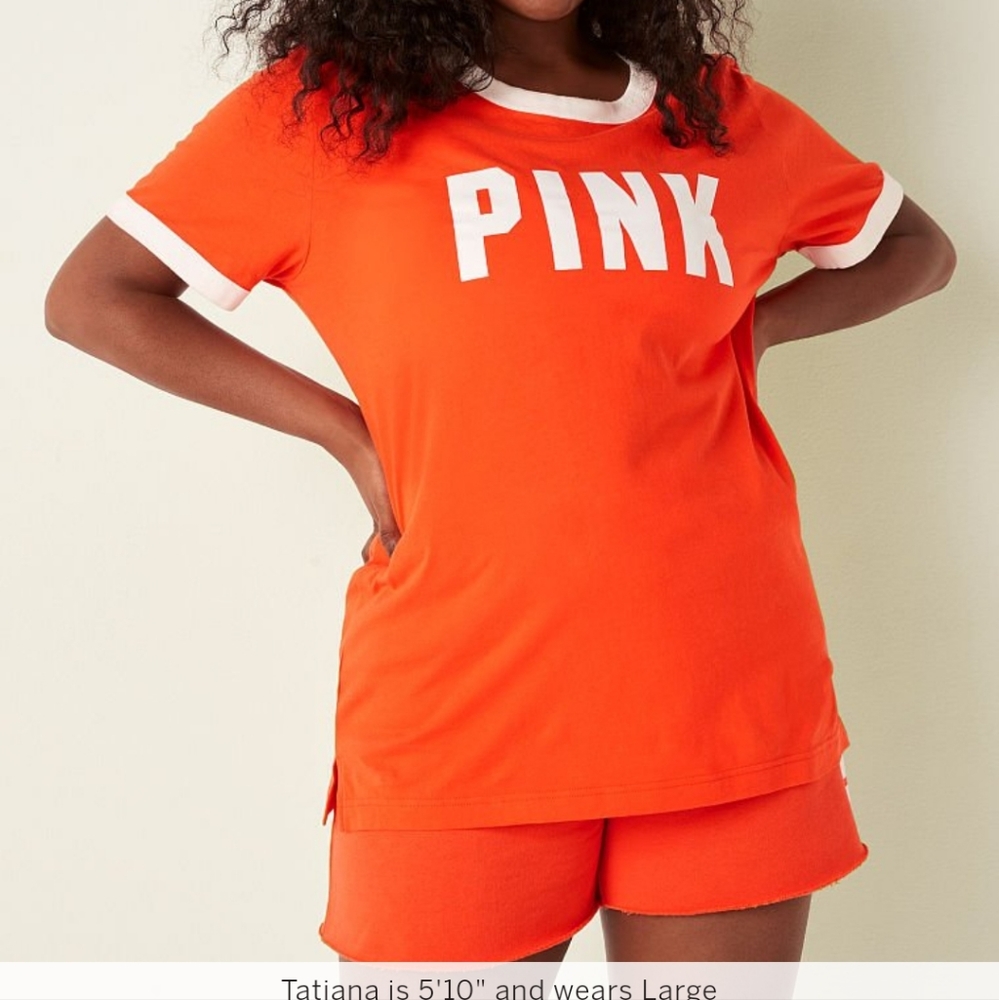 Pink Shirt n Shorts set .
